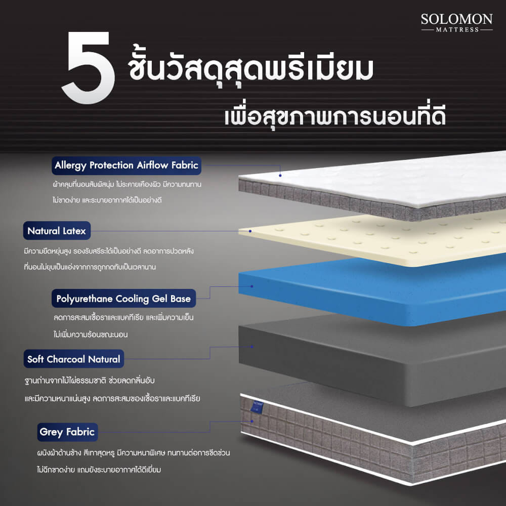 ที่นอน 5 ฟุต SOLOMON รุ่น COCO หนา 9 นิ้ว_2